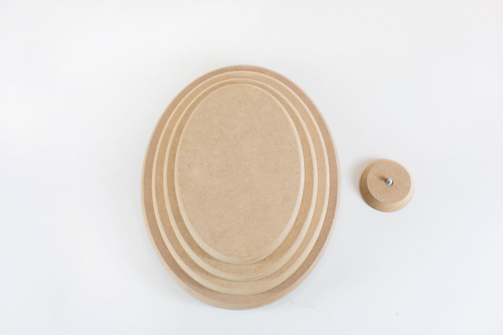Molde para Prato de Cerâmica Oval Reto 90° em MDF – Estúdio AME
