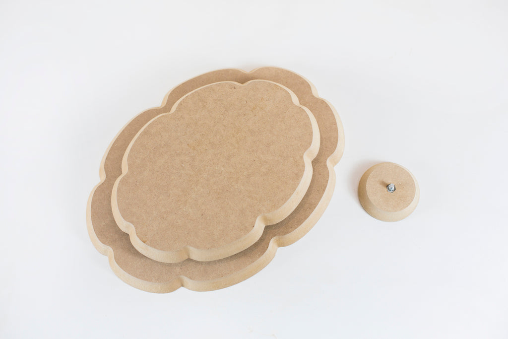 Molde para Travessa de Cerâmica Oval – Borda Ondulada 60° em MDF – Estúdio AME