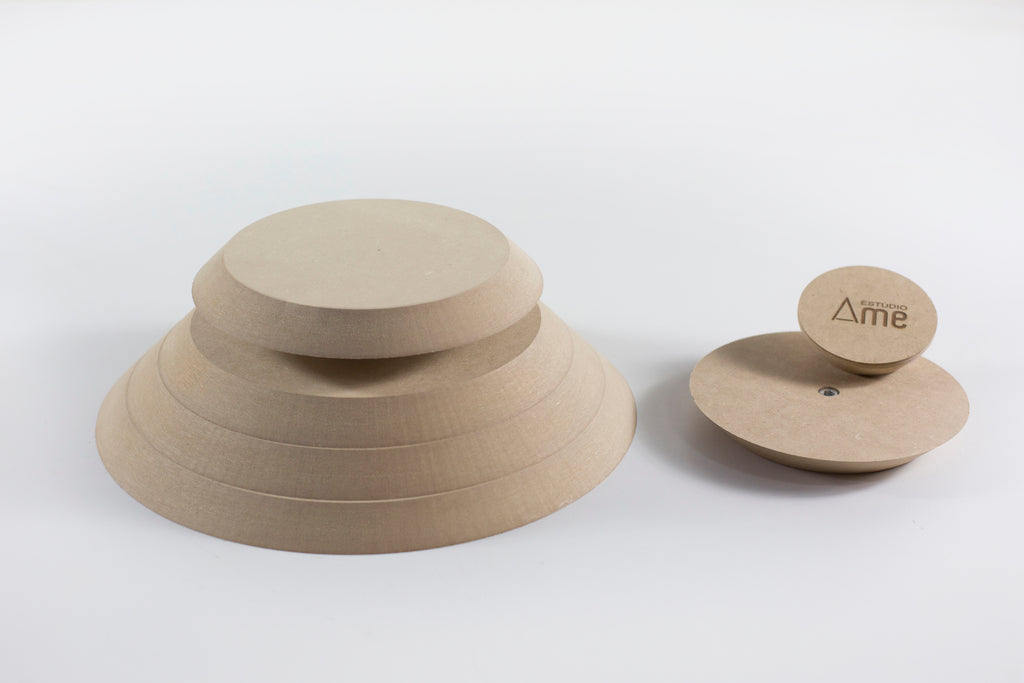 Molde para Prato de Cerâmica Redondo Chanfrado 45° em MDF – Estúdio AME