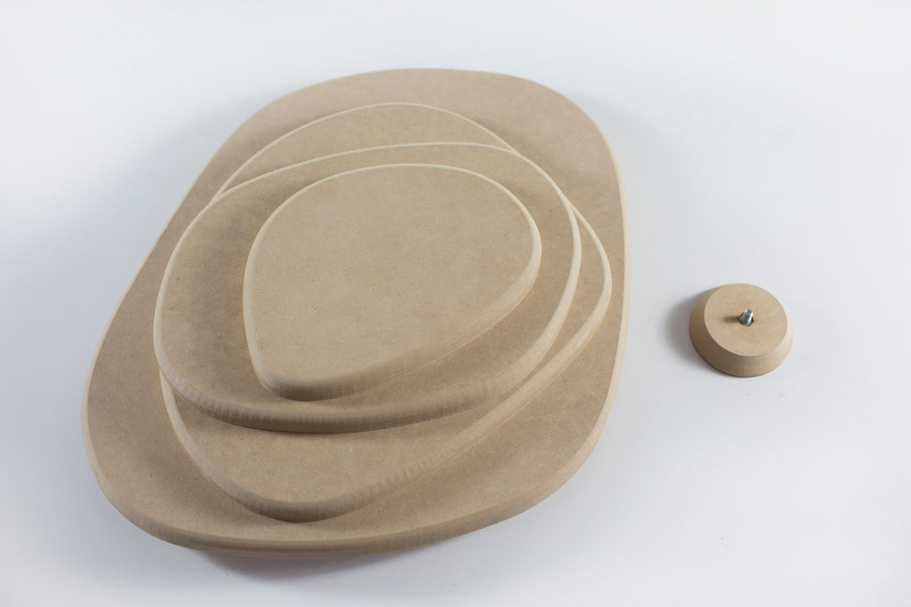 Molde para Prato de Cerâmica Orgânico 4 Reto 90° em MDF – Estúdio AME