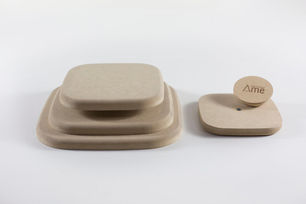 Molde para Prato de Cerâmica Quadrado Bordas Arredondadas e Reto 90° em MDF – Estúdio AME