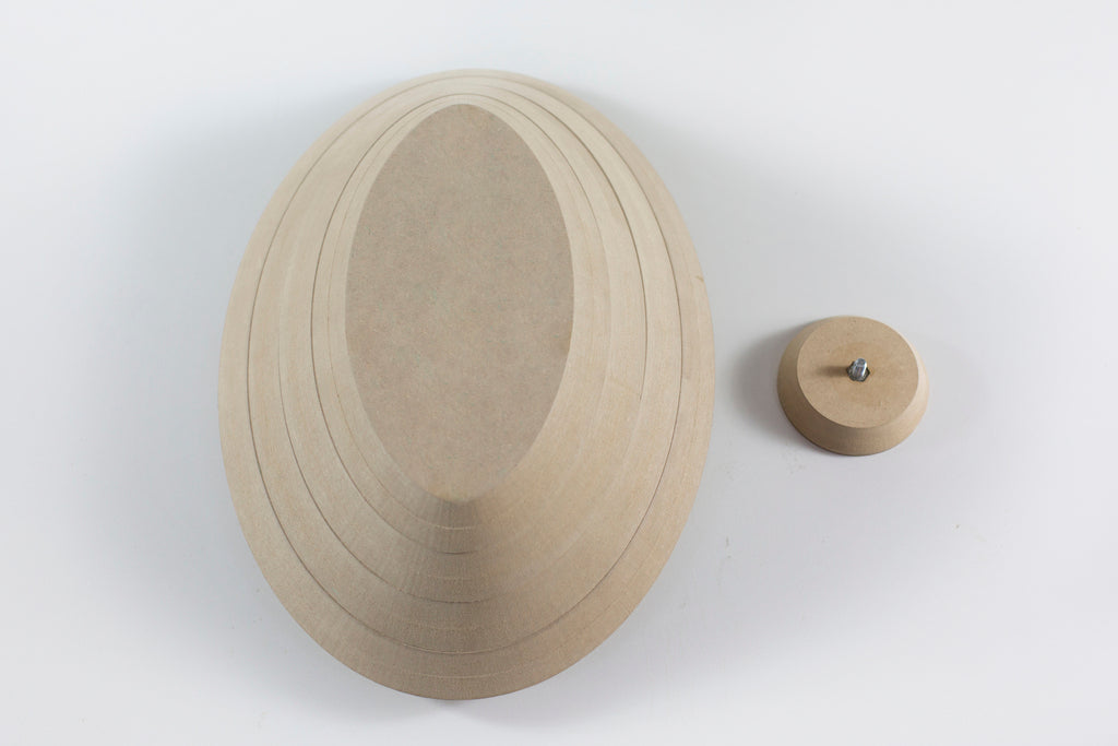 Molde para Prato de Cerâmica Oval Chanfrado 45° em MDF – Estúdio AME