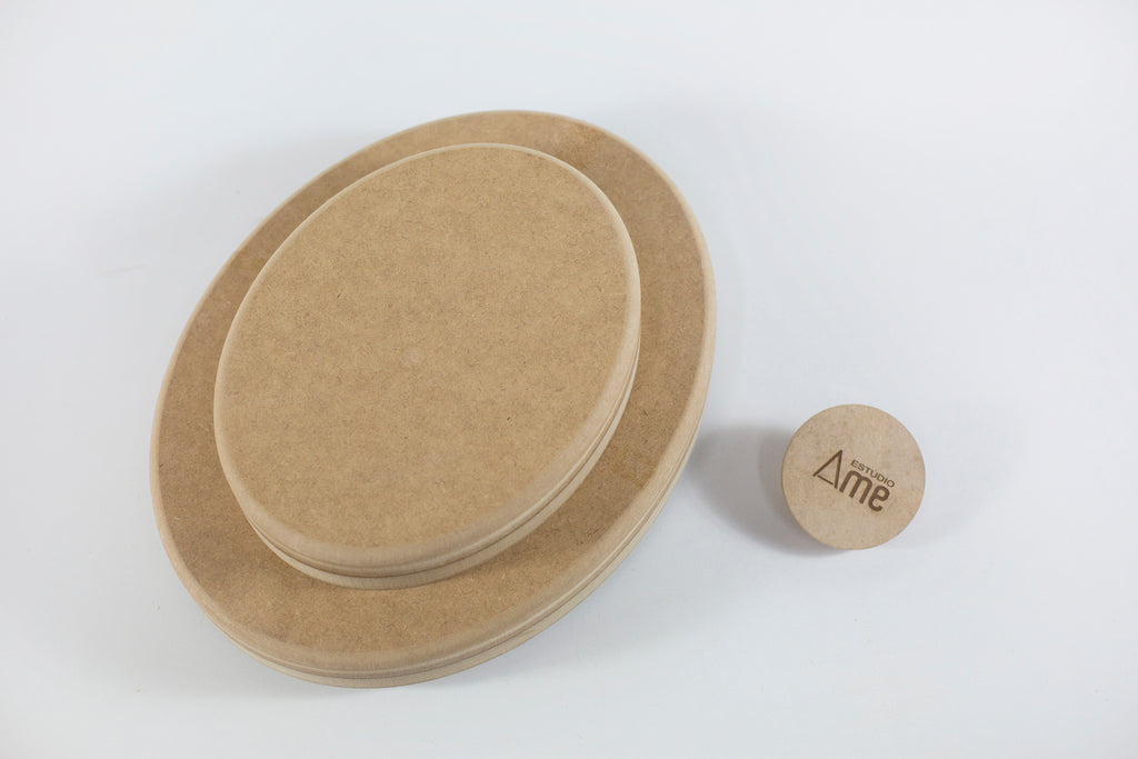 Molde para Prato de Cerâmica Oval Duplado Reto 90° em MDF – Estúdio AME