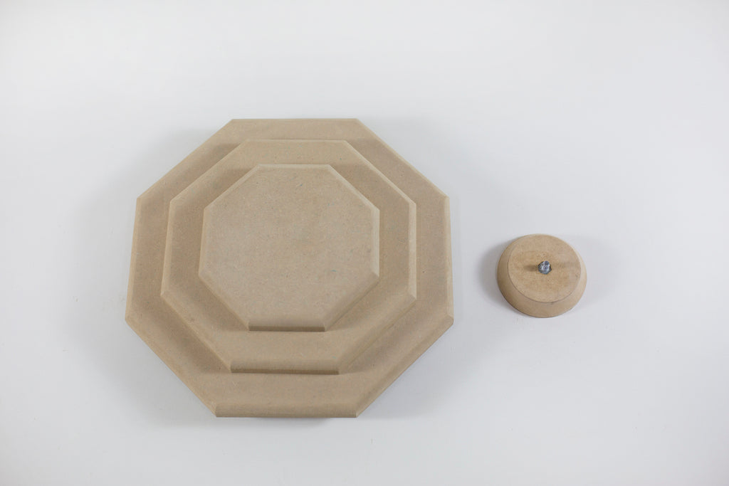 Molde para Prato de Cerâmica Octagonal Reto 90° em MDF – Estúdio AME