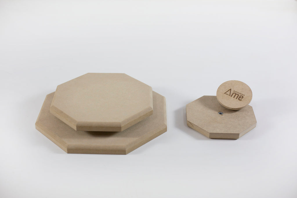 Molde para Prato de Cerâmica Octagonal Reto 90° em MDF – Estúdio AME
