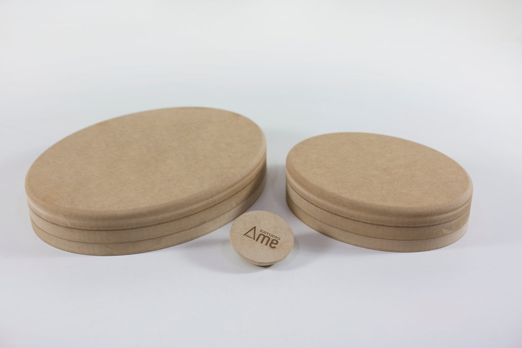 Molde para Prato de Cerâmica Oval Triplado Reto 90° em MDF – Estúdio AME