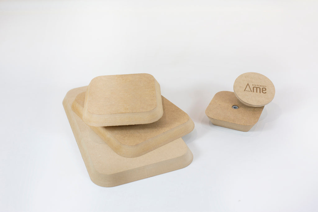 Molde para Prato de Sushi em Cerâmica – Bordas Arredondadas - Ângulo 60° em MDF – Estúdio AME