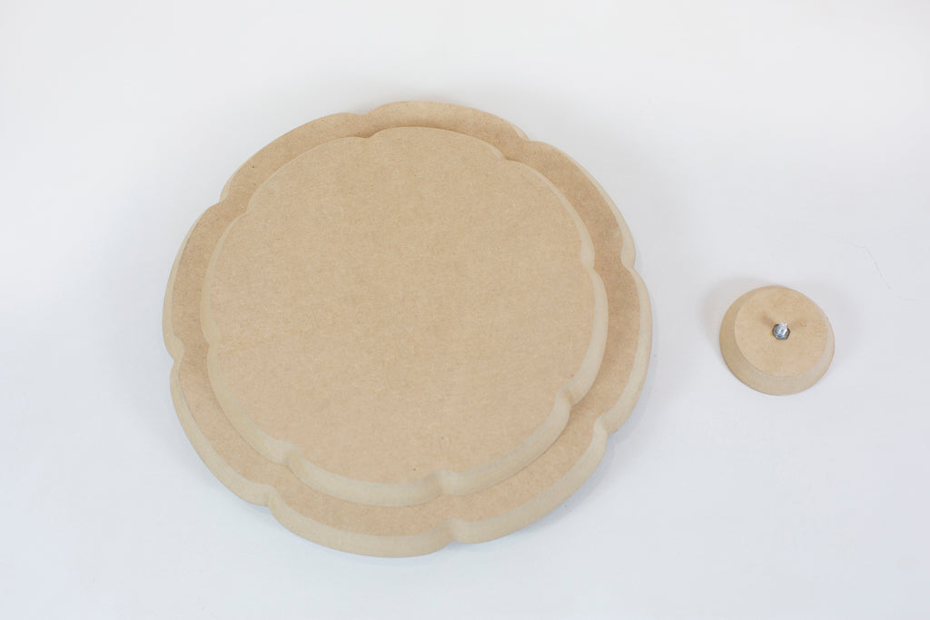 Molde para Travessa de Cerâmica Redonda – Borda Ondulada 60° em MDF – Estúdio AME