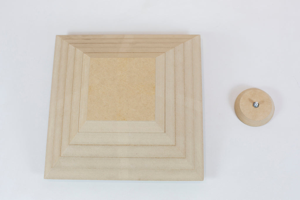 Molde para Prato de Sushi em Cerâmica – Quadrado Chanfrado 45° em MDF – Estúdio AME