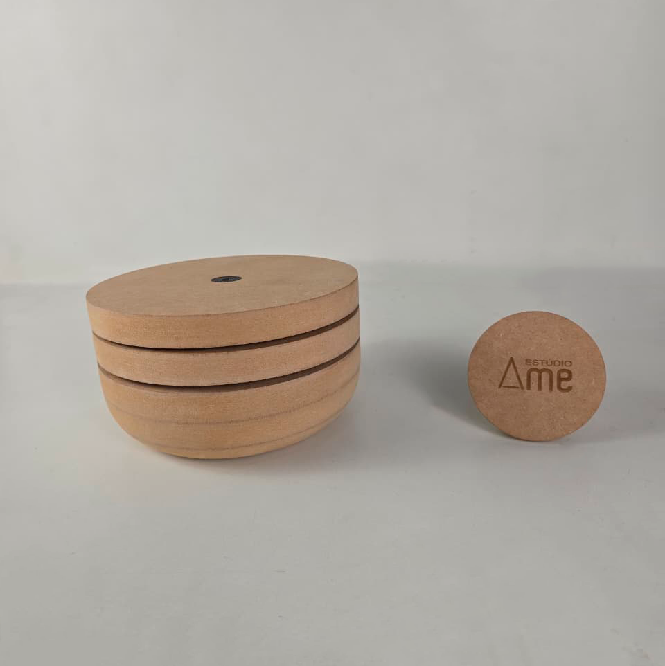 Molde para Bowl e Cumbuca Fundo de Cerâmica – Tamanho M em MDF – Estúdio AME