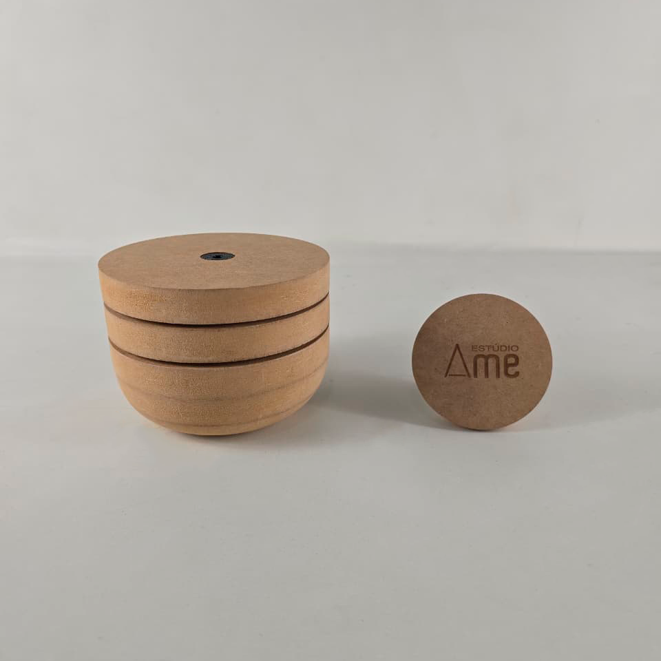 Molde para Bowl e Cumbuca Fundo de Cerâmica – Tamanho P em MDF – Estúdio AME