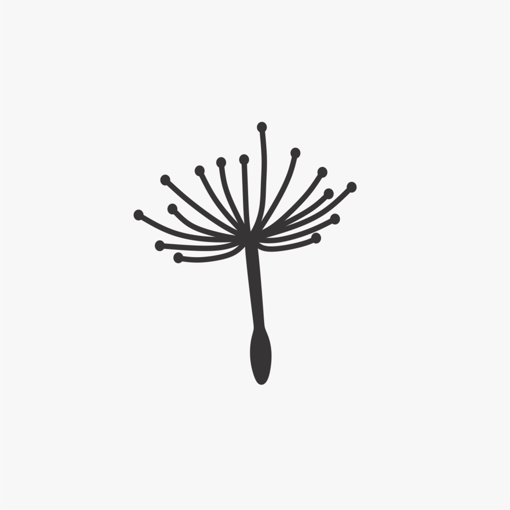 Carimbo de dente-de-leão flor para cerâmica em MDF – Estúdio AME