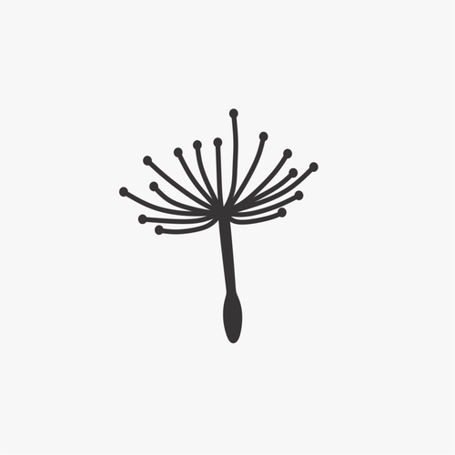 Carimbo de dente-de-leão flor para cerâmica em MDF – Estúdio AME