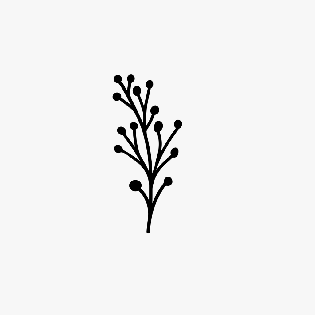 Carimbo de ramo flor para cerâmica em MDF – Estúdio AME
