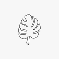 Carimbo de monstera flor para cerâmica em MDF – Estúdio AME