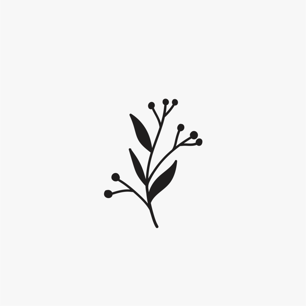 Carimbo de ramo flor para cerâmica em MDF – Estúdio AME