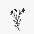 Carimbo de buquê flor para cerâmica em MDF – Estúdio AME