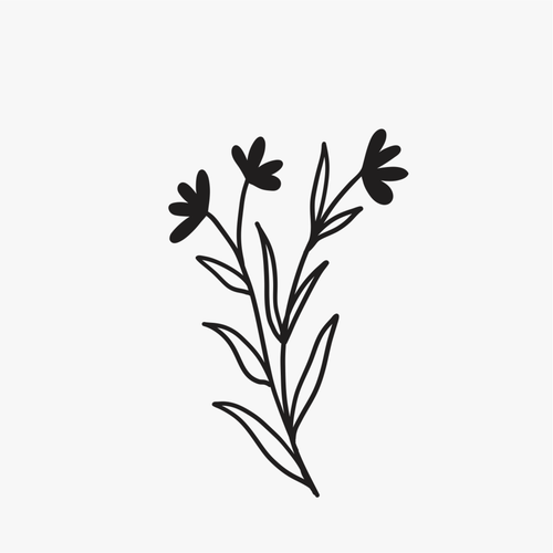 Carimbo de buquê flor para cerâmica em MDF – Estúdio AME