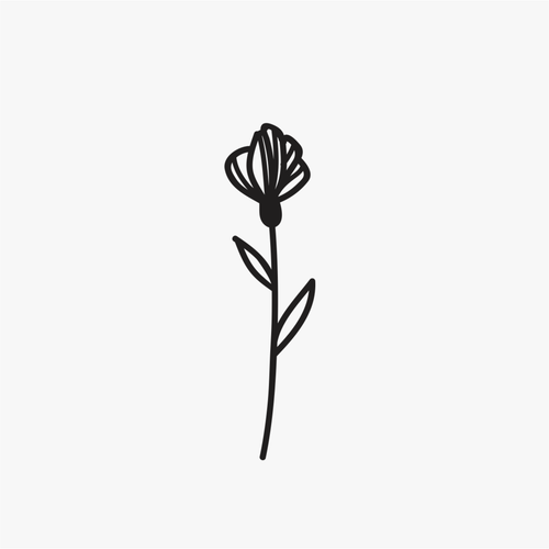 Carimbo de flor para cerâmica em MDF – Estúdio AME
