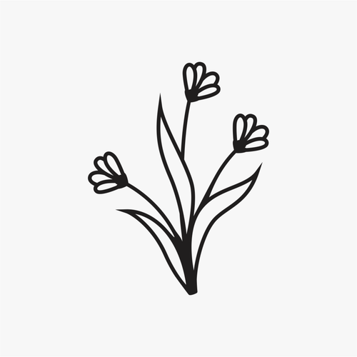 Carimbo de flor para cerâmica em MDF – Estúdio AME