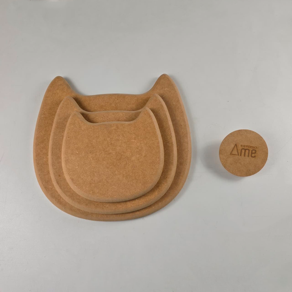Molde para Prato de Cerâmica Gatinho