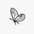 Carimbo de mariposa inseto para cerâmica em MDF – Estúdio AME