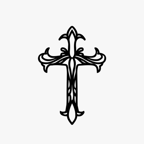 Carimbo de cruz sacro para cerâmica em MDF – Estúdio AME
