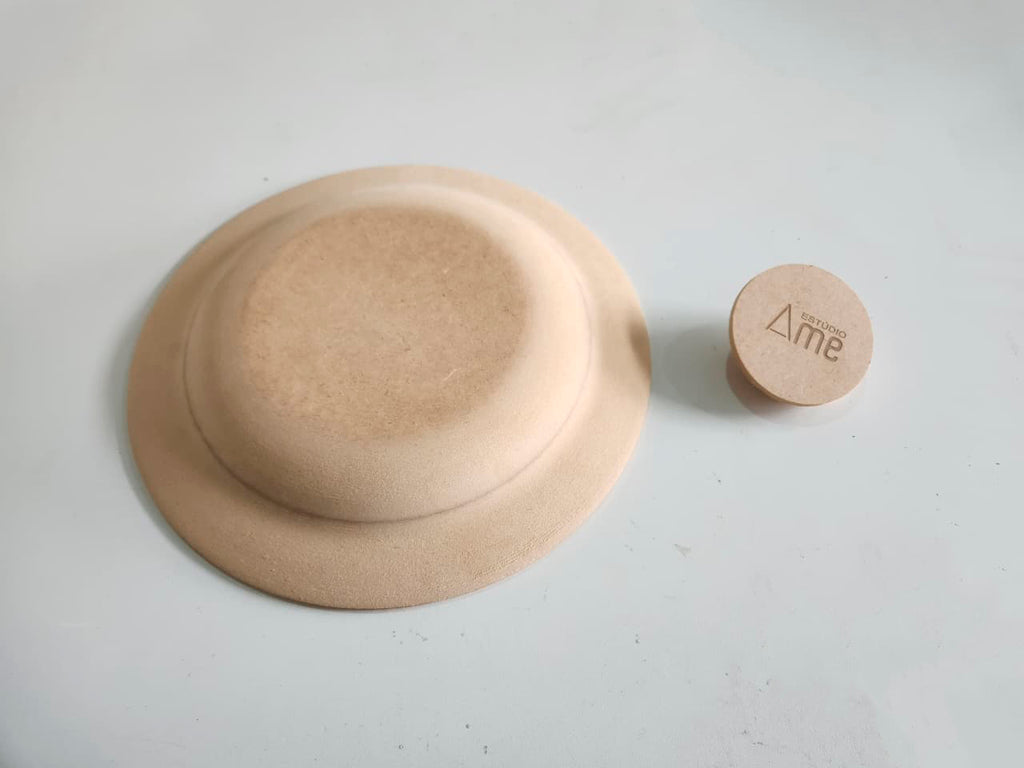 Molde para Prato Fundo de Cerâmica – com Aba em MDF – Estúdio AME